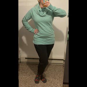 SOLD L.L.Bean Cozy Cowl-Neck Pullover in "Ocean Teal"